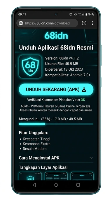 Unduh dan Instal APK 68idn di Android