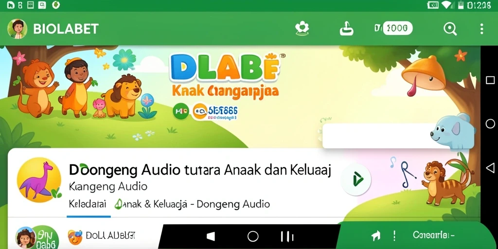 Tampilan antarmuka aplikasi BIOLABET yang ceria dan ramah anak.