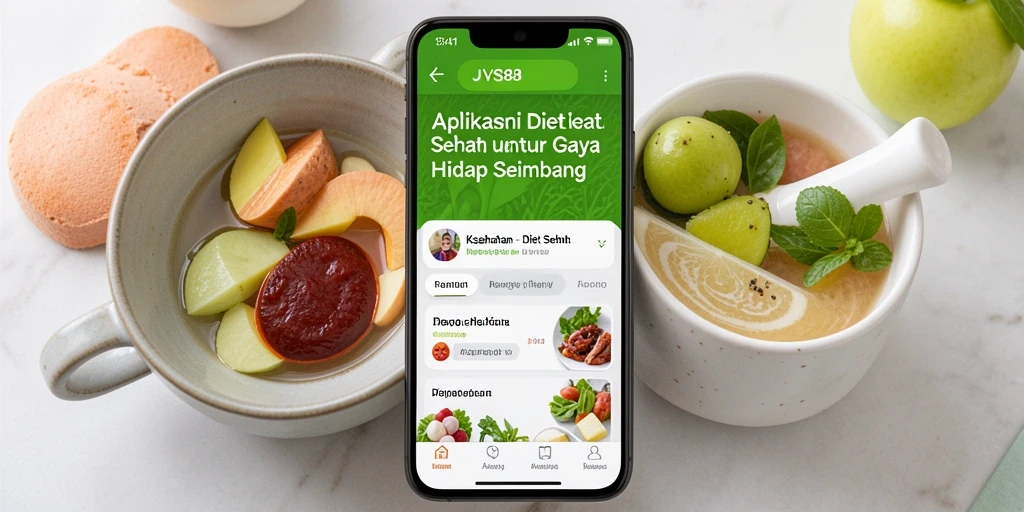 Tampilan antarmuka JVS88 menunjukkan fitur diet sehat yang menarik.