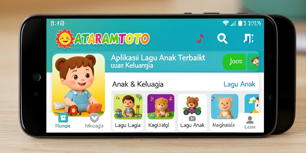 Tampilan antarmuka cerdas MATARAMTOTO untuk Lagu Anak yang penuh warna.