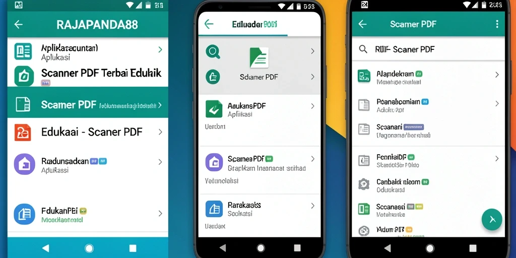Antarmuka aplikasi RAJAPANDA88 yang user-friendly saat scanning PDF.