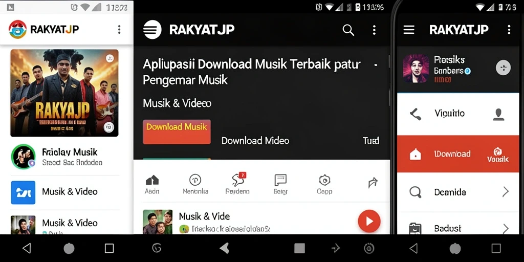 Tampilan antarmuka RAKYATJP yang ramah pengguna untuk Download Musik.