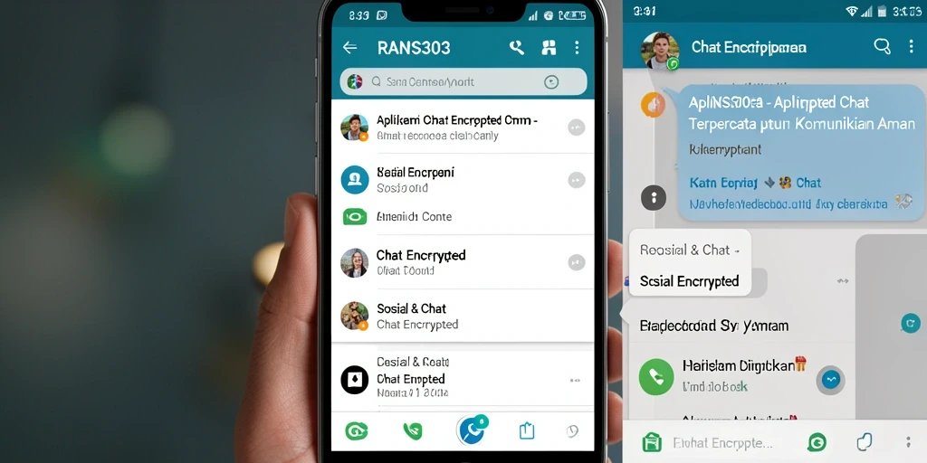 Antarmuka RANS303 menampilkan fungsi Chat Encrypted yang intuitif.
